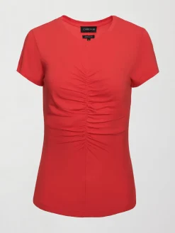 Short Sleeve Ruched Front Tee