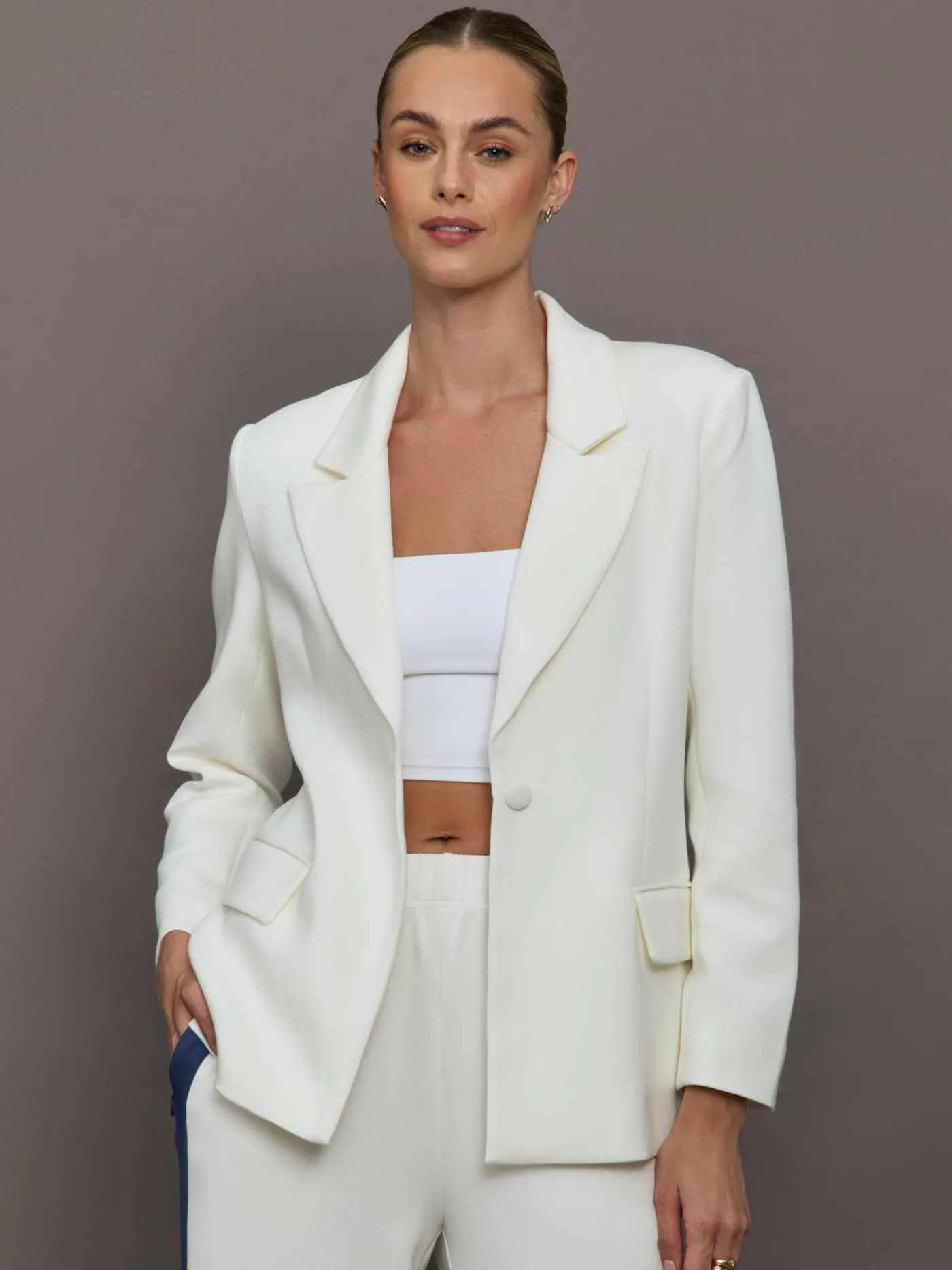 Single Breasted Blazer in Scuba