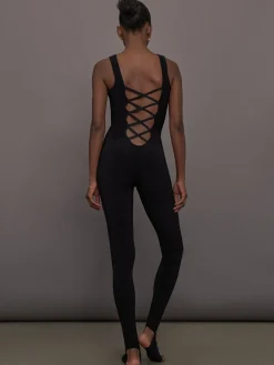 Sleeveless X Catsuit W/ Footie