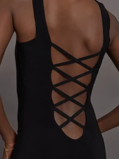 Sleeveless X Catsuit W/ Footie