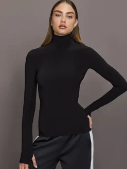 Slim Fit Long Sleeve Turtle Top