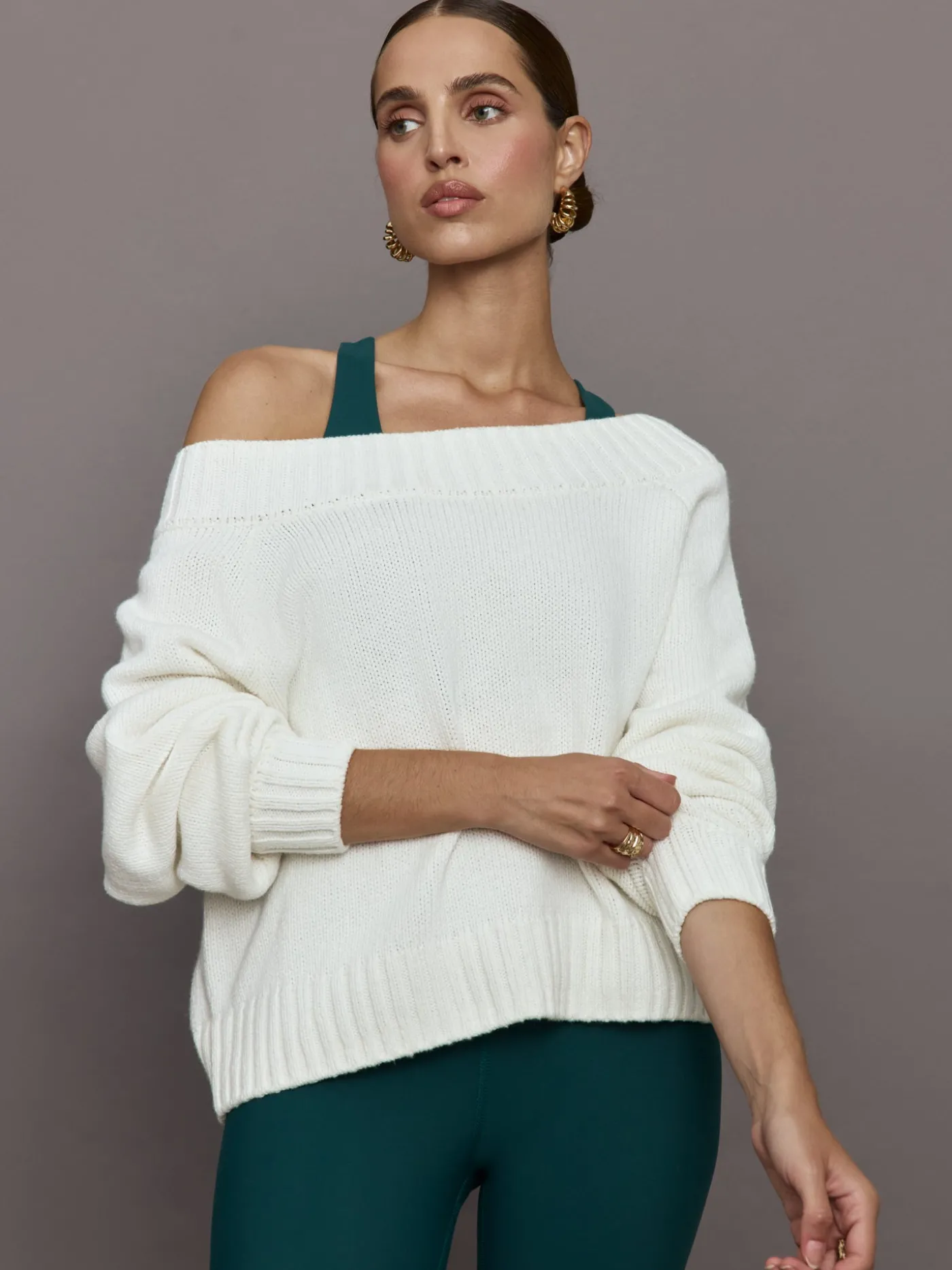 Slouchy Off Shoulder Sweater