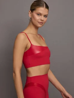 Spliced Colorblock Shine Bra in Melt