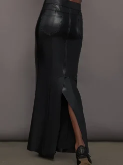 Straight Jean Skirt to Floor
