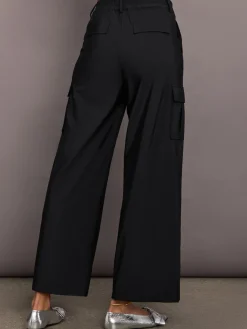 Stretch Woven Wide Leg Cargo Pant