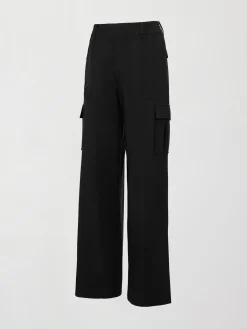 Stretch Woven Wide Leg Cargo Pant