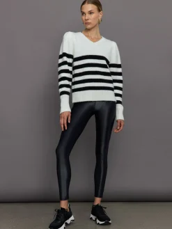Striped Puff Sleeve Sweater