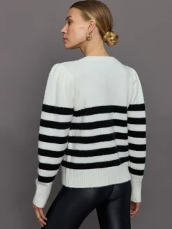 Striped Puff Sleeve Sweater