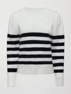 Striped Puff Sleeve Sweater