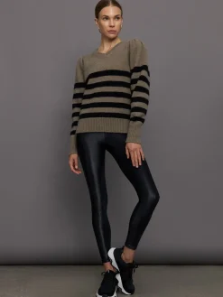 Striped Puff Sleeve Sweater