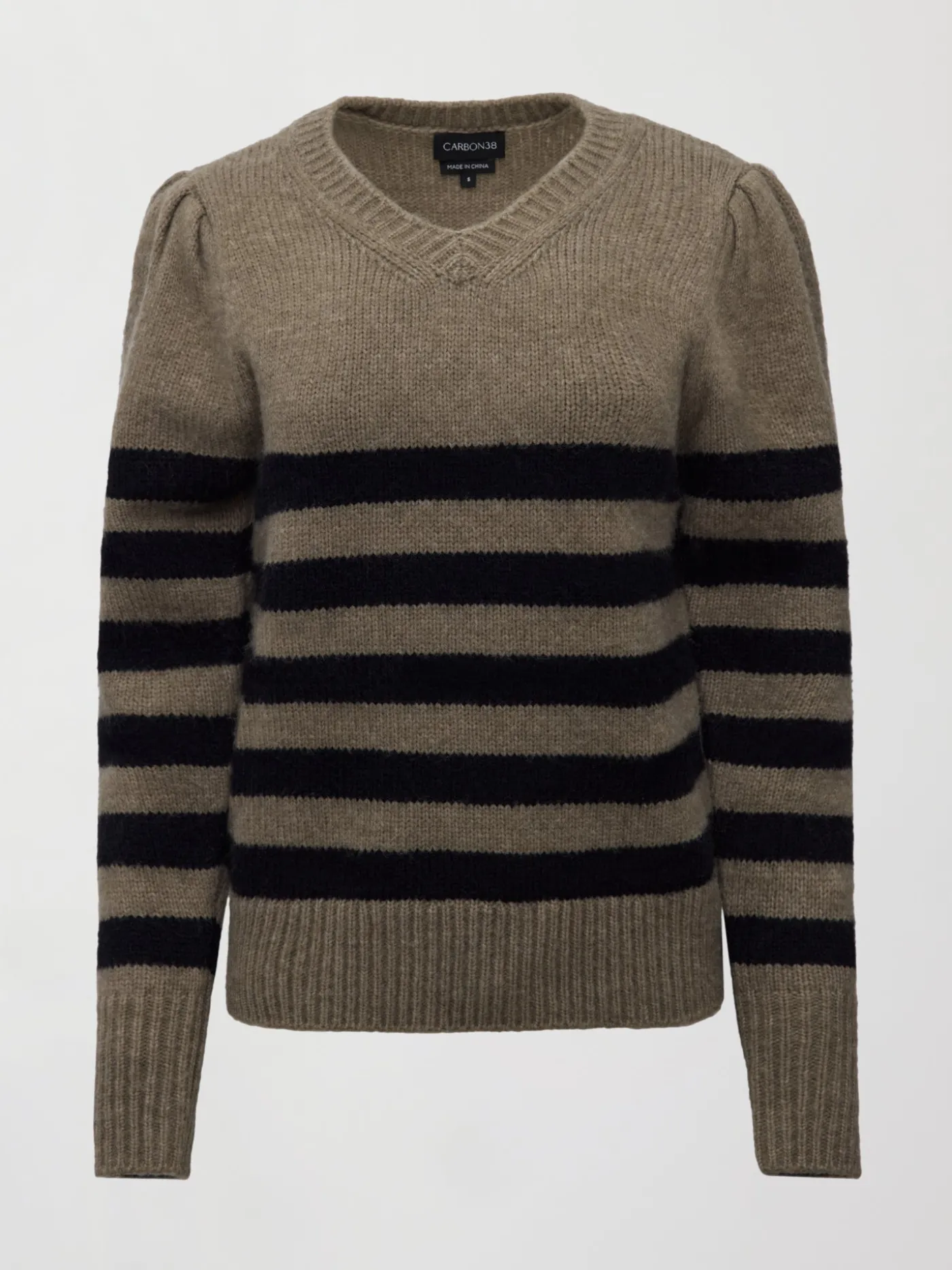 Striped Puff Sleeve Sweater
