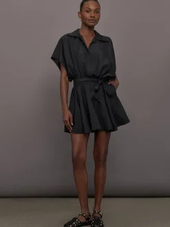 Super OS Sleeveless BF NK Shirt Flared Mini Dress
