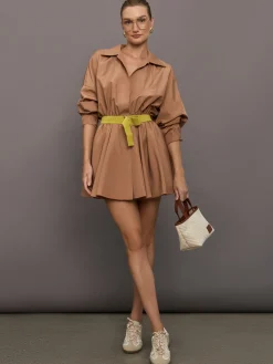 Super Oversized BF NK Shirt Flared Mini Dress