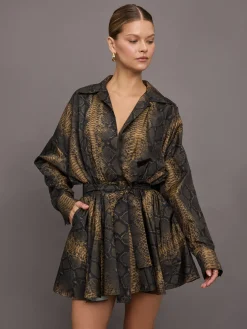 Super Oversized BF NK Shirt Flared Mini Dress
