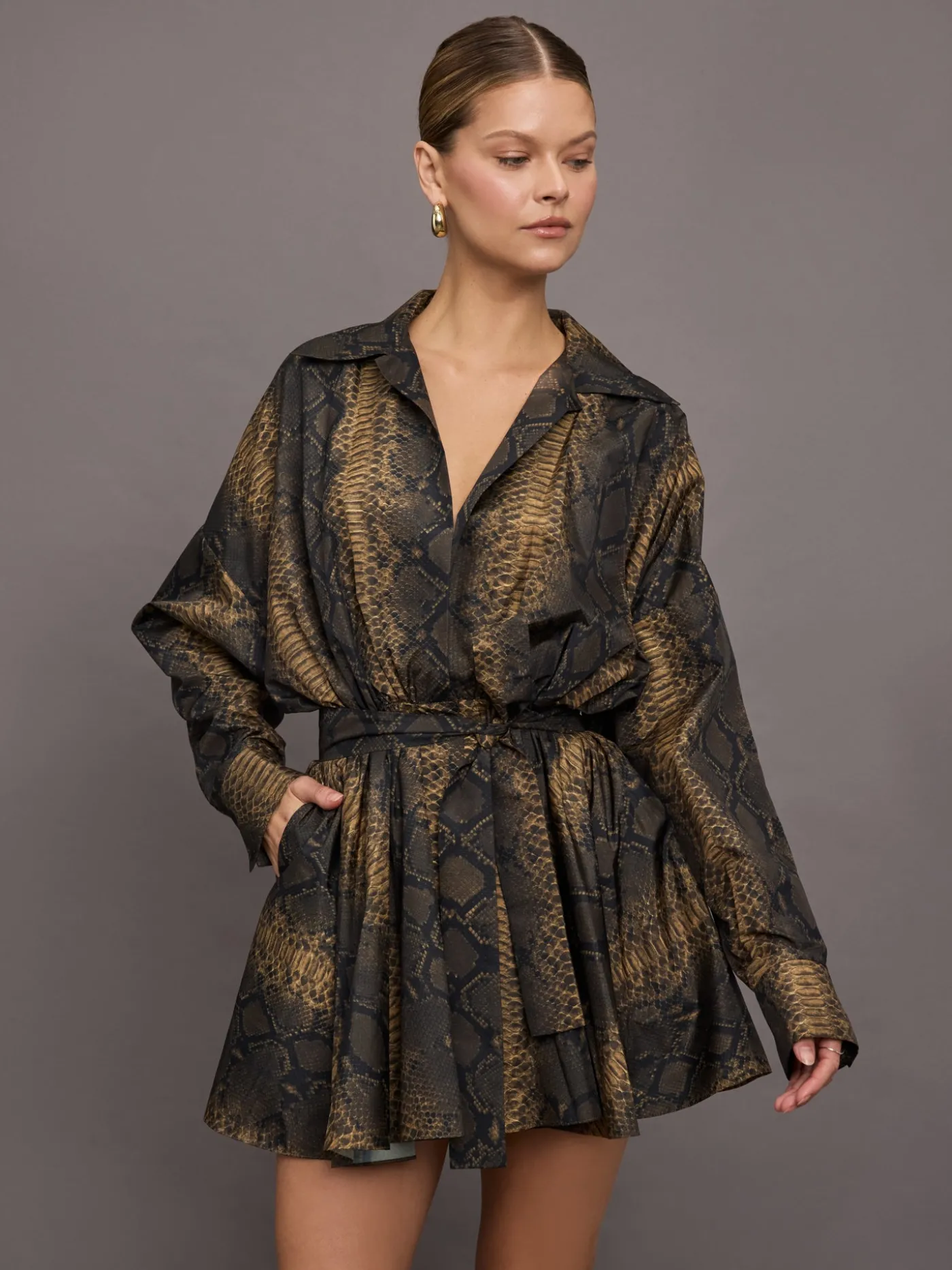 Super Oversized BF NK Shirt Flared Mini Dress