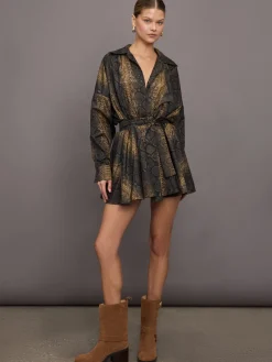 Super Oversized BF NK Shirt Flared Mini Dress