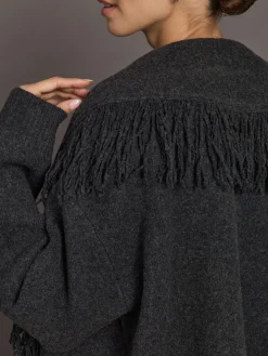 Tassel Shawl Collar Sweater