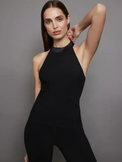 Tuxedo Mock Neck Top