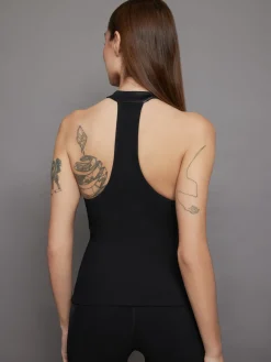 Tuxedo Mock Neck Top
