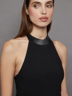 Tuxedo Mock Neck Top