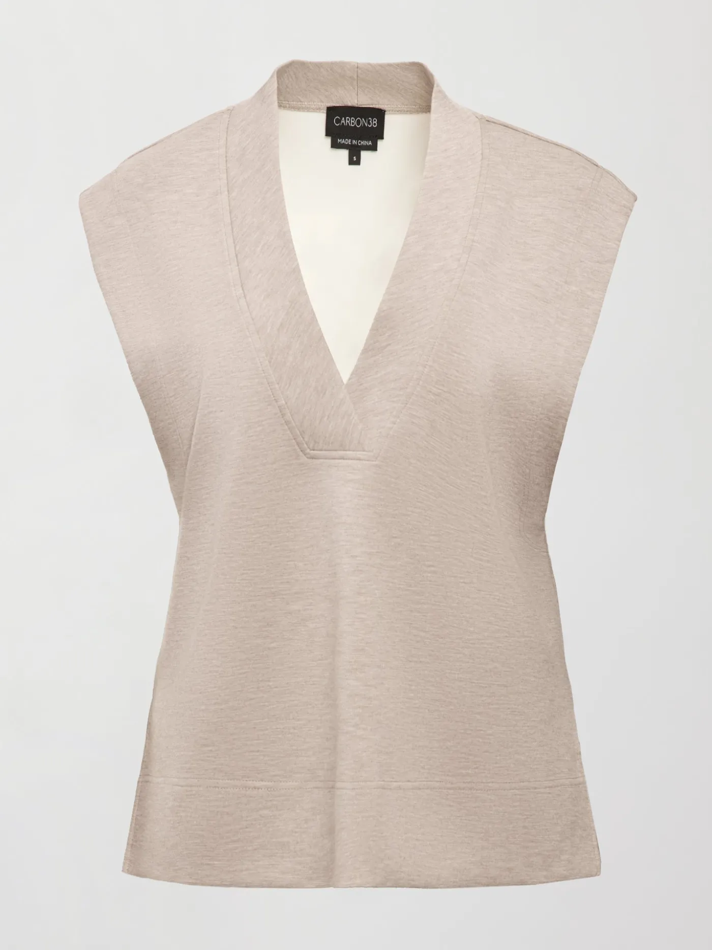 V Neck Knit Vest in Interlock