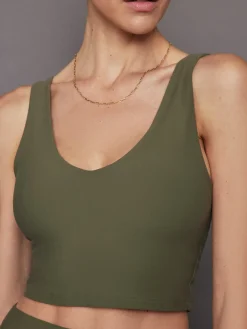 V-Neck Longline Bra in Melt