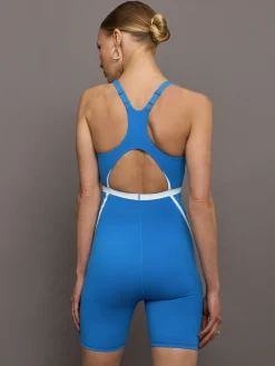 V-Neck Plunge Contrast Short Catsuit