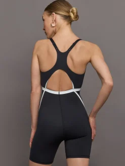 V-Neck Plunge Contrast Short Catsuit