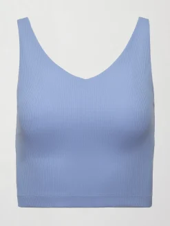 V-Neck Tank in Ribbed Melt