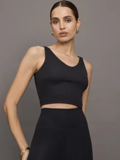 V-Neck Tank in Ribbed Melt