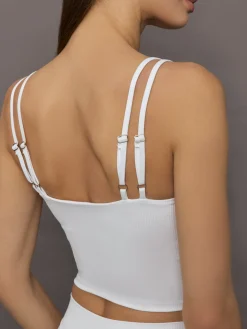 V-Neck Tank in Ribbed Melt