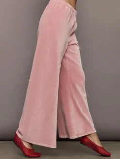 Wide Leg Pant in Velour