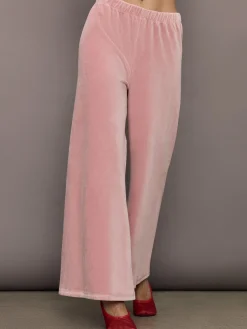 Wide Leg Pant in Velour