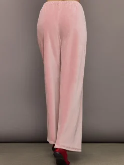 Wide Leg Pant in Velour